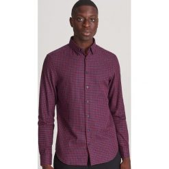 Koszula slim fit z drobnym wzorem - Granatowy. Niebieskie koszule męskie Reserved, m. Za 89,99 zł.