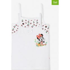 Podkoszulki (2 szt.) w kolorze białym. Białe podkoszulki dziewczęce Vertbaudet Girls, z bawełny. W wyprzedaży za 35,95 zł.