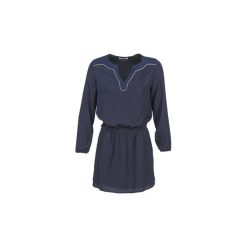 Sukienki krótkie Moony Mood DUPINO. Niebieskie sukienki hiszpanki Moony Mood, l, z krótkim rękawem, mini. Za 103,20 zł.