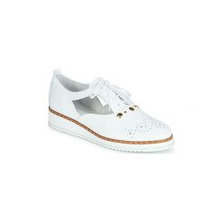 Derby Philippe Morvan DROOP V2 ALFA BLANC. Białe półbuty damskie Philippe Morvan, bez wzorów, bez obcasa, bez zapięcia. Za 496,30 zł.