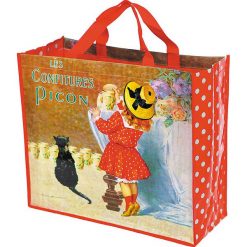 Torba "Confitures" w kolorze czerwonym ze wzorem na zakupy - 46 x 40 x 19 cm. Czerwone shopper bag damskie Éditions Clouet, z nadrukiem, z tworzywa sztucznego, z nadrukiem. W wyprzedaży za 26,95 zł.