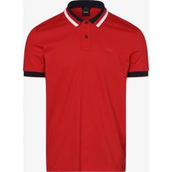 BOSS - Męska koszulka polo – Parlay 73, czerwony. Czerwone koszulki męskie Boss, xxl, w paski, polo, z krótkim rękawem, krótkie. Za 399,95 zł.