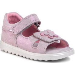Sandały SUPERFIT - 4-00015-44 Smoke Kombi. Różowe sandały dziewczęce Superfit, ze skóry, bez zapięcia. Za 229,00 zł.