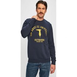 Trussardi Jeans - Bluza. Niebieskie bluzy męskie Trussardi Jeans, s, z nadrukiem, z bawełny, z okrągłym kołnierzem, bez rękawów, bez kaptura. W wyprzedaży za 179,90 zł.