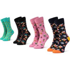 Zestaw 4 par wysokich skarpet unisex HAPPY SOCKS - XHAW09-0100 Czarny Kolorowy. Czarne skarpetki damskie Happy Socks, bez wzorów, z elastanu. W wyprzedaży za 129,90 zł.