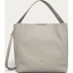 Furla - Torebka skórzana Grace. Szare torby damskie na zakupy Furla, w paski, ze skóry, na ramię, duże, bez dodatków. Za 1649,00 zł.