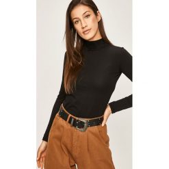 Answear - Longsleeve. Czarne bluzki damskie ANSWEAR, s, bez wzorów, z elastanu, z golfem. Za 69,90 zł.