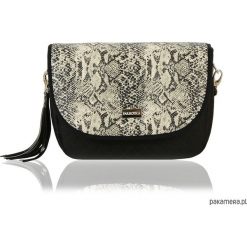 TOREBKA PURO VIEW 2357 PYTHON GRAY AND BLACK. Szare torebki klasyczne damskie Pakamera, bez wzorów, eleganckie, na ramię, bez dodatków. Za 269,00 zł.