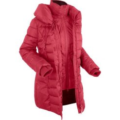 Kurtki damskie: Kurtka outdoorowa 2 w 1, pikowana bonprix ciemnoczerwony