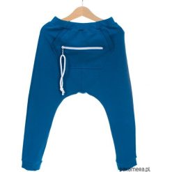 Chinosy chłopięce: Wiosenne spodnie baggy chabrowe + suwak cienkie