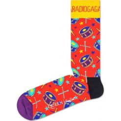 Happy Socks Radio Ga Ga Skarpetki Czerwony Wielokolorowy. Czerwone skarpetki męskie Happy Socks, bez wzorów, z elastanu. Za 68,95 zł.