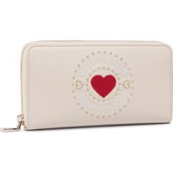 Duży Portfel Damski LOVE MOSCHINO - JC5618PP1ALQ110A Avorio. Brązowe portfele damskie Love Moschino, bez wzorów, ze skóry ekologicznej. Za 449,00 zł.