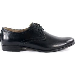 PÓŁBUTY WIZYTOWE LES 4098 CZA. Buty wizytowe męskie Lesta, bez wzorów, ze skóry, wizytowe, bez zapięcia. Za 189,00 zł.