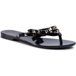 Japonki MELISSA - Harmonic Studs Ad 32855 Black/Gold 50919. Czarne klapki damskie Melissa, bez wzorów, z tworzywa sztucznego, bez obcasa, na obcasie. Za 289,00 zł.