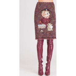 SPÓDNICA ELISABETTA FRANCHI. Żółte spódniczki damskie z haftami, mini. Za 949,50 zł.