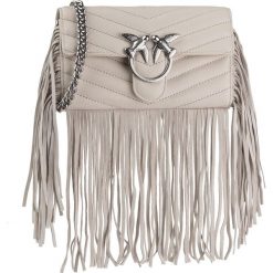 Torebka PINKO - Love Wallet Fringes C. PE 20 PLTT 1P21PN Y675 White I09. Białe torebki klasyczne damskie Pinko, bez wzorów, ze skóry, wizytowe, na ramię, bez dodatków. W wyprzedaży za 629,00 zł.