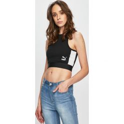 Puma - Top. Czarne bluzki damskie Puma, s, bez wzorów, z elastanu, casualowe, z okrągłym kołnierzem, bez rękawów. W wyprzedaży za 89,90 zł.