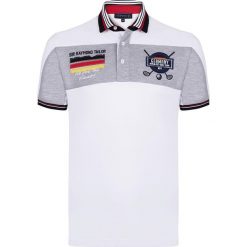 Koszulki polo: Koszulka polo „Woods” w kolorze biało-szarym