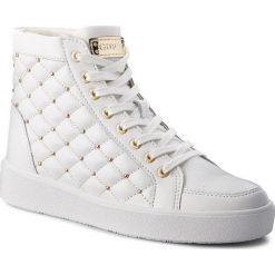 Sneakersy GUESS - FLACE3 LEA12 White. Niebieskie sneakersy damskie marki Guess, z materiału. W wyprzedaży za 439,00 zł.