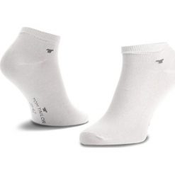 Zestaw 4 par niskich skarpet unisex TOM TAILOR - 9415 White 660. Białe skarpetki damskie Tom Tailor, bez wzorów, z elastanu. Za 39,00 zł.