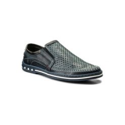 LASOCKI FOR MEN 9159. Niebieskie półbuty męskie Lasocki For Men, bez wzorów, ze skóry, bez zapięcia. Za 199,99 zł.