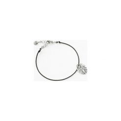JEDWABNA BRANSOLETKA MONSTERA. Szare bransoletki damskie Vander jewelery, z jedwabiu, ze stali. Za 79,00 zł.