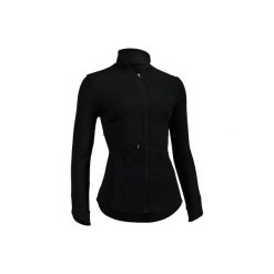 Bluza na zamek fitness cardio 500 damska. Czarne bluzy sportowe damskie DOMYOS, l, bez wzorów, z elastanu, bez rękawów, bez kaptura, na fitness i siłownię. Za 84,99 zł.