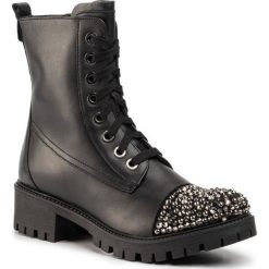 Trapery TwinSet Anfibio 192TCP01J. Czarne buty trekkingowe damskie Twinset, bez obcasa, bez zapięcia. W wyprzedaży za 659,00 zł.