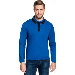 Sweter FLAVIO 15-73JK. Niebieskie swetry męskie Giacomo Conti, na zimę, m, bez wzorów, z wełny, bez kołnierzyka, bez kaptura. Za 169,00 zł.