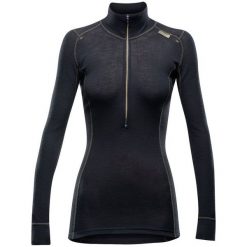 Devold Damska Bluzka Wool Mesh Woman Half Zip Neck, Black, Xs. Czarne topy sportowe damskie marki Devold, xs, z meshu, z długim rękawem, outdoorowe. Za 345,00 zł.