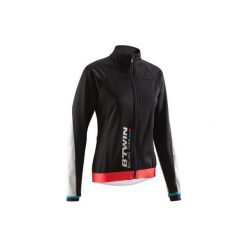 Bluza Na Rower 900 Damska Czarno Różowo Biała B'twin. Czarne bluzy damskie marki B'TWIN, z elastanu. Za 199,99 zł.