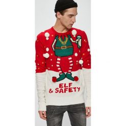 Brave Soul - Sweter. Szare swetry klasyczne męskie marki Brave Soul, m, z dzianiny, z okrągłym kołnierzem. W wyprzedaży za 69,90 zł.