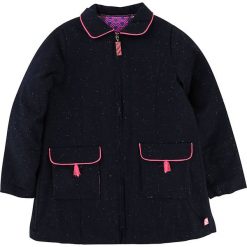 Płaszcz przejściowy w kolorze granatowym. Niebieskie kurtki niemowlęce Billieblush & Billybandit, z aplikacjami, bez kaptura. W wyprzedaży za 179,95 zł.