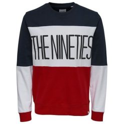 Only&Sons Męska Bluza Rico Sweat Reg Dark Sapphire (Rozmiar S). Niebieskie bluzy męskie marki Only&Sons, s, bez wzorów, bez kołnierzyka, bez rękawów, bez kaptura. W wyprzedaży za 101,00 zł.