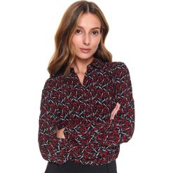 Koszula długi rękaw damska z nadrukiem. Czarne koszule damskie Top Secret, do pracy, na wiosnę, z nadrukiem, eleganckie, bez kołnierzyka, z długim rękawem. Za 109,99 zł.