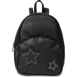 Mały plecak "Gwiazda" bonprix czarny. Czarne plecaki damskie marki bonprix, z aplikacjami, eleganckie. Za 89,99 zł.