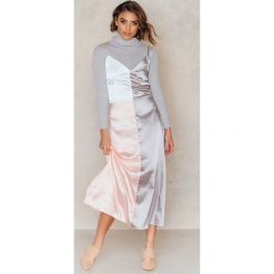 Sukienki: IMVEE Sukienka patchworkowa z jedwabiu – Pink,Multicolor,Silver