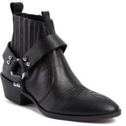 Sztyblety INUOVO - 165003 Black. Czarne kozaki damskie Inuovo, ze skóry, bez obcasa, bez zapięcia. W wyprzedaży za 309,00 zł.