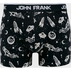 John Frank - Bokserki. Niebieskie bokserki męskie John Frank, bez wzorów, z elastanu. Za 59,90 zł.