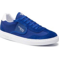 Sneakersy TRUSSARDI JEANS - 77A00144 U250. Niebieskie sneakersy męskie Trussardi Jeans, na co dzień, bez wzorów, z jeansu, bez zapięcia. Za 539,00 zł.