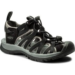 Sandały KEEN - Whisper 1003709 Black/Gargoyle. Czarne klapki damskie Keen, bez wzorów, z tworzywa sztucznego, sportowe, bez obcasa, bez zapięcia, outdoorowe. W wyprzedaży za 259,00 zł.