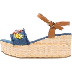 Rzymianki damskie: Tata Italia Sandały na platformie blue/camel