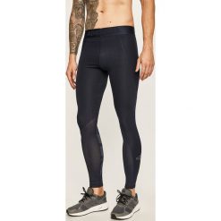 Adidas Performance - Legginsy. Niebieskie spodnie męskie adidas Performance, s, z nadrukiem, z elastanu, sportowe. W wyprzedaży za 139,90 zł.