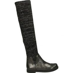 Kozaki - 18134 A20 NER. Czarne buty zimowe damskie Venezia, ze skóry. Za 299,00 zł.