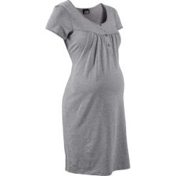 Koszula nocna ciążowa i do karmienia bonprix jasnoszary melanż. Szare koszule nocne ciążowe bonprix, melanż, z bawełny. Za 44,99 zł.
