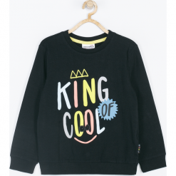 Koszulka. Czarne t-shirty chłopięce z długim rękawem marki KING OF COOL, z aplikacjami. Za 45,90 zł.