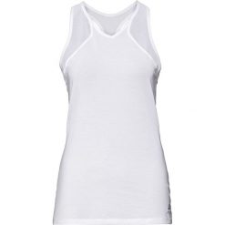 Top sportowy w kolorze białym. Białe topy damskie Odlo Women, xs, bez wzorów, ze skóry, bez kołnierzyka. W wyprzedaży za 119,95 zł.