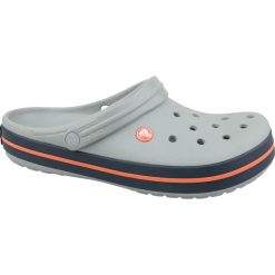 Crocs Crocband 11016-01U. Szare klapki męskie Crocs, bez wzorów, z materiału. W wyprzedaży za 149,99 zł.