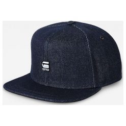 G-Star Raw - Czapka. Niebieskie czapki męskie G-Star RAW, bez wzorów, z bawełny, retro. W wyprzedaży za 99,90 zł.