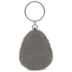 Torebki klasyczne damskie: Torebka w kolorze czarno-srebrnym – (S)16 x (W)19 x (G)7 cm